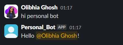 Bot message