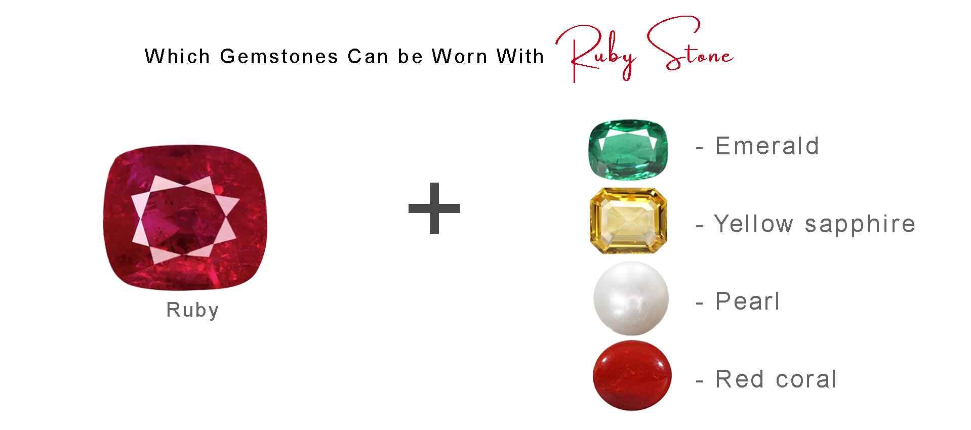 ruby with other gemstones