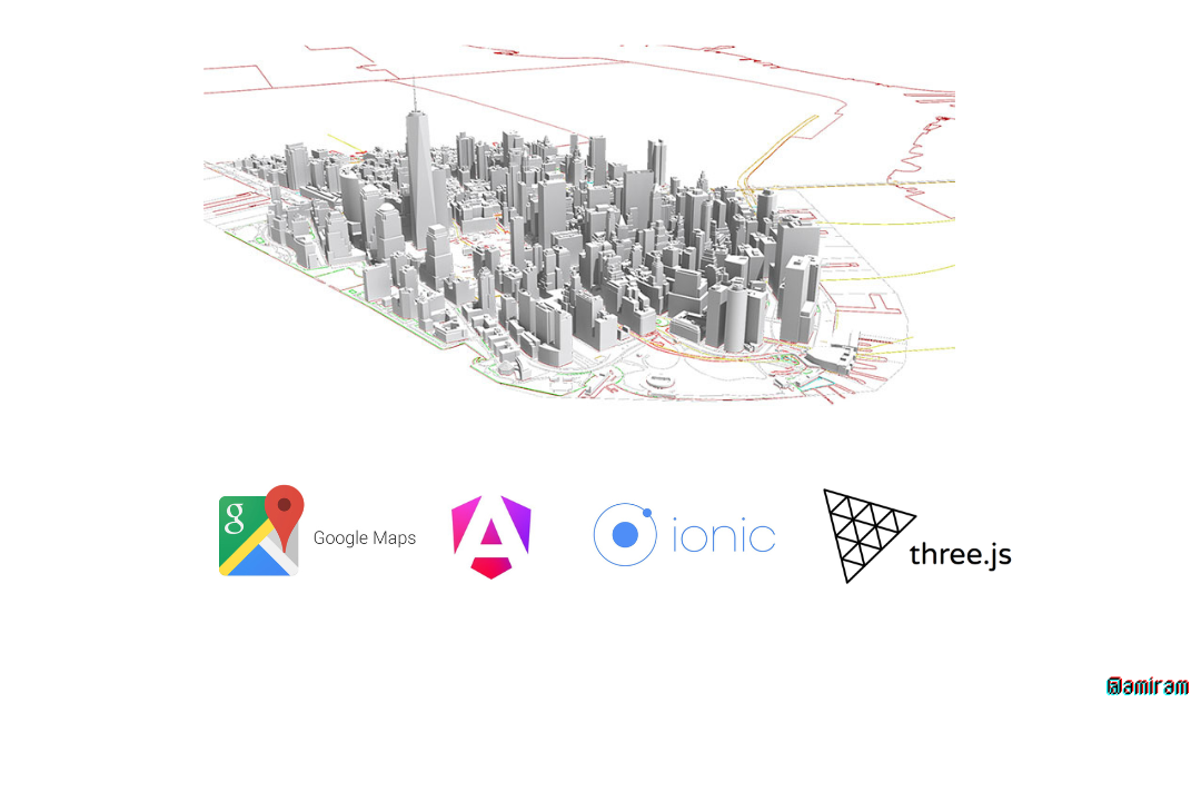 A minimalistic journey of rendering 3D models in Google maps by @googlemaps/js-api-loader' along with ionic framework (Angular 17) and THREE.JS