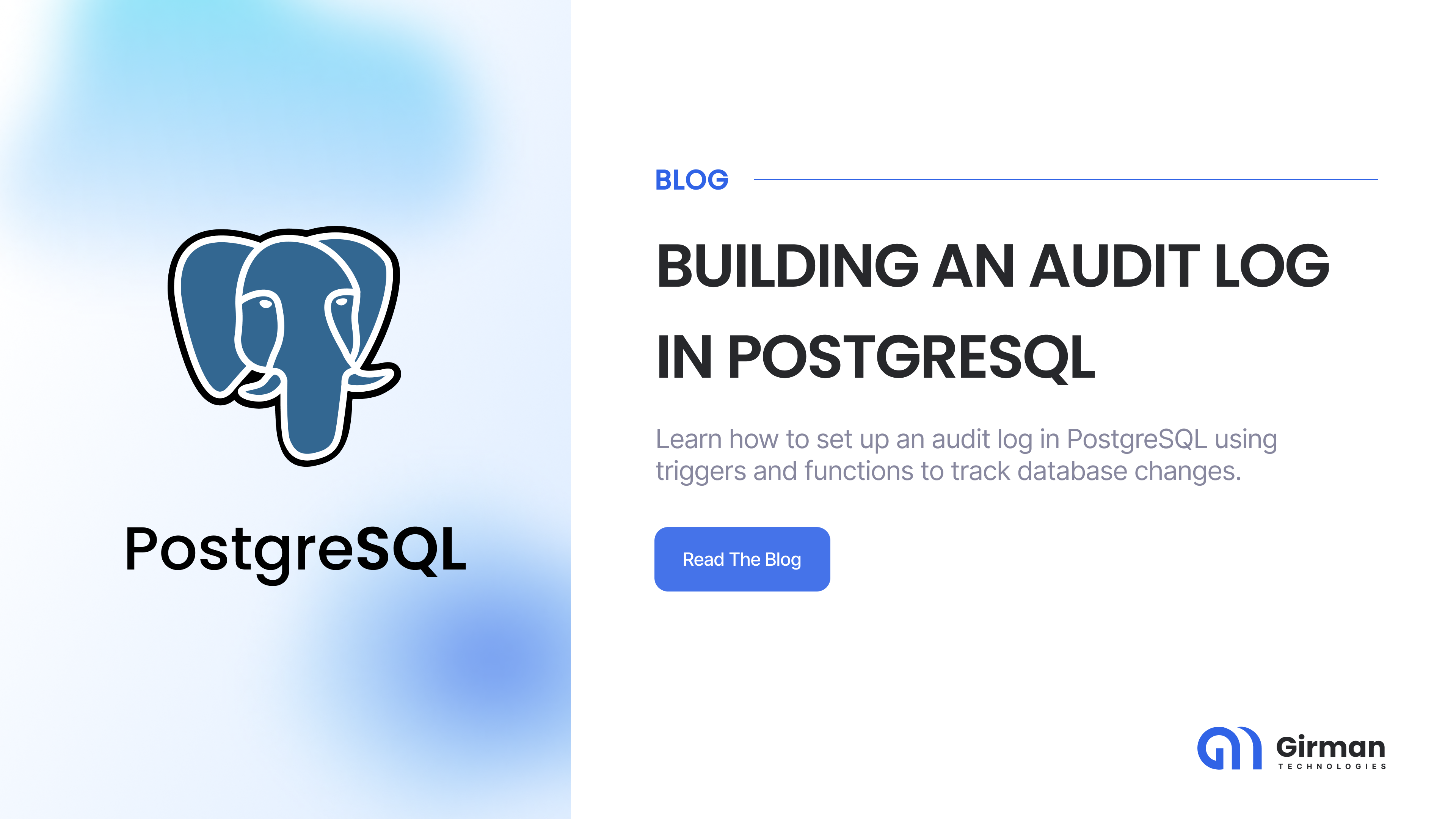 Building an Audit Log in PostgreSQL