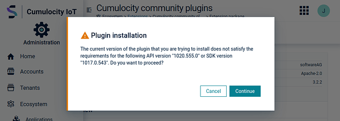 Plugin installation