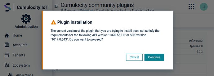 Plugin installation