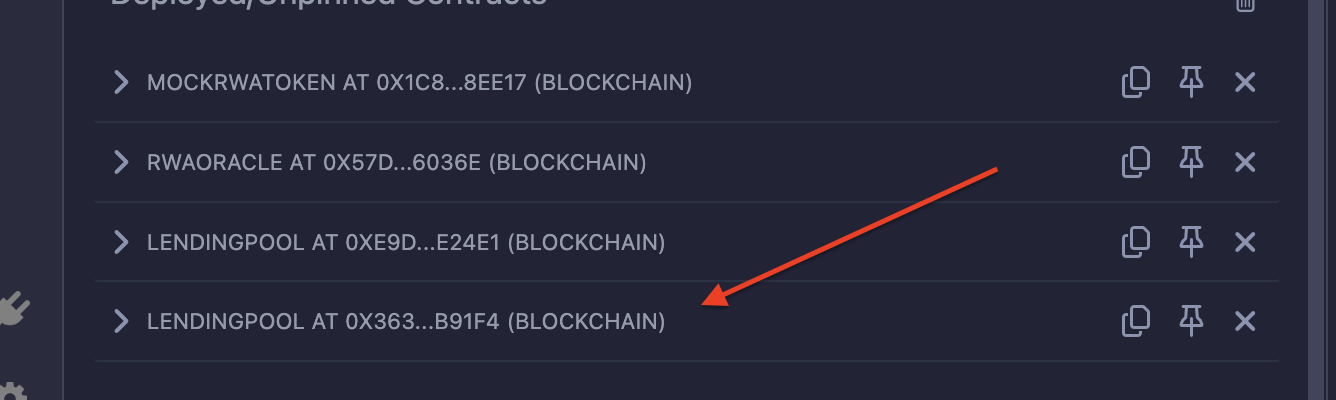 Select Lending pool contract deployed Celo