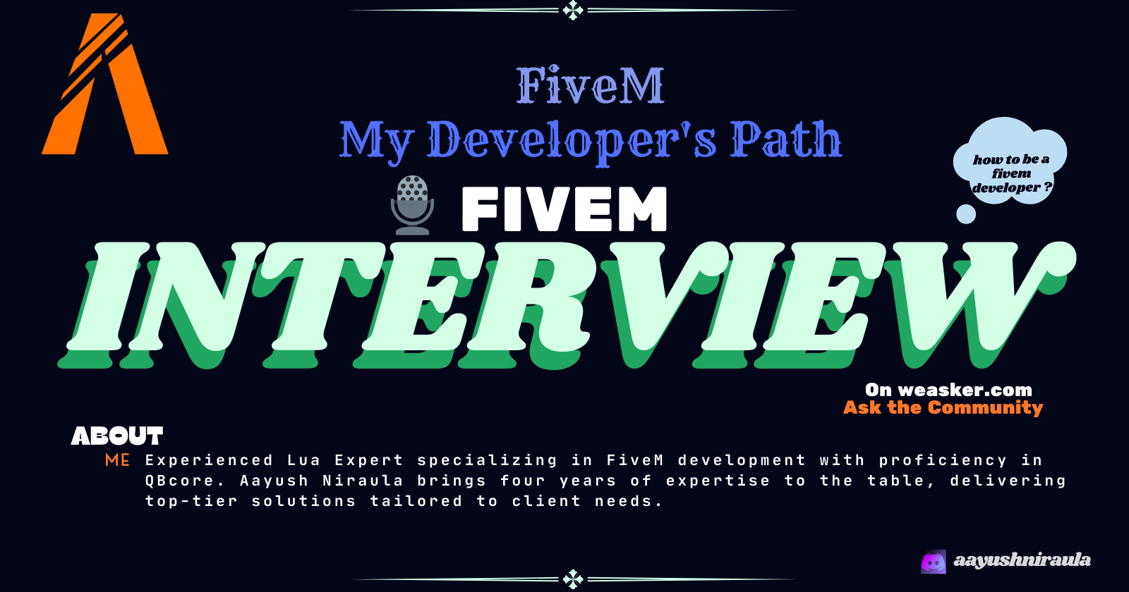 FiveM Developer Aayush Niraula Custom Scripts and Bug Fixes
