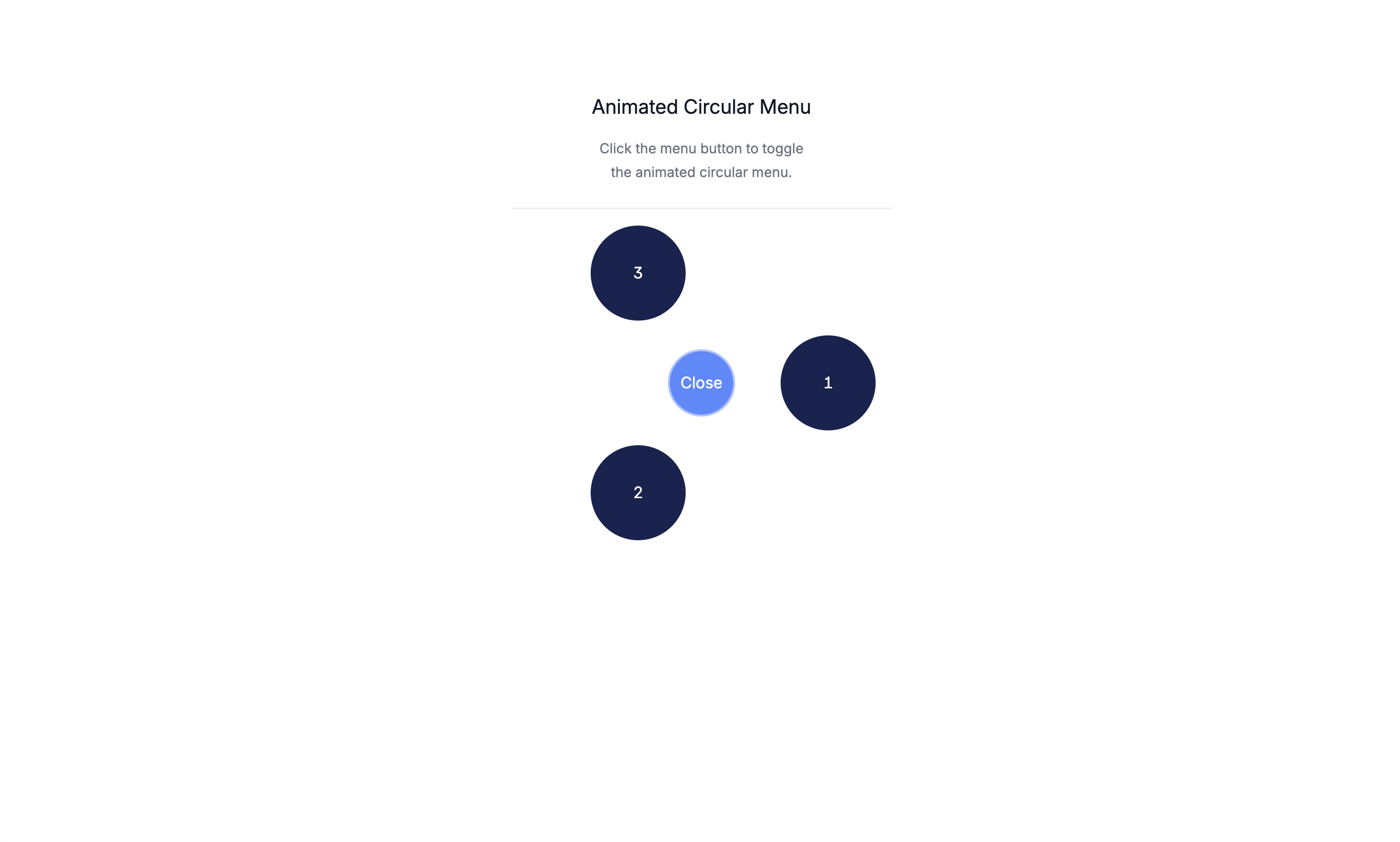 How to create a circular menu with Tailwind CSS and JavaScript