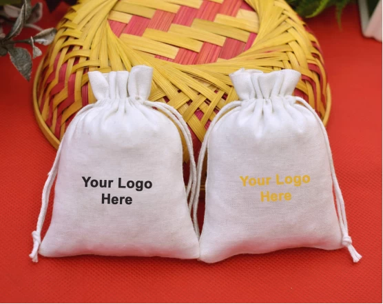 Custom Jewelry Pouch With Logo Small Drawstring Bag