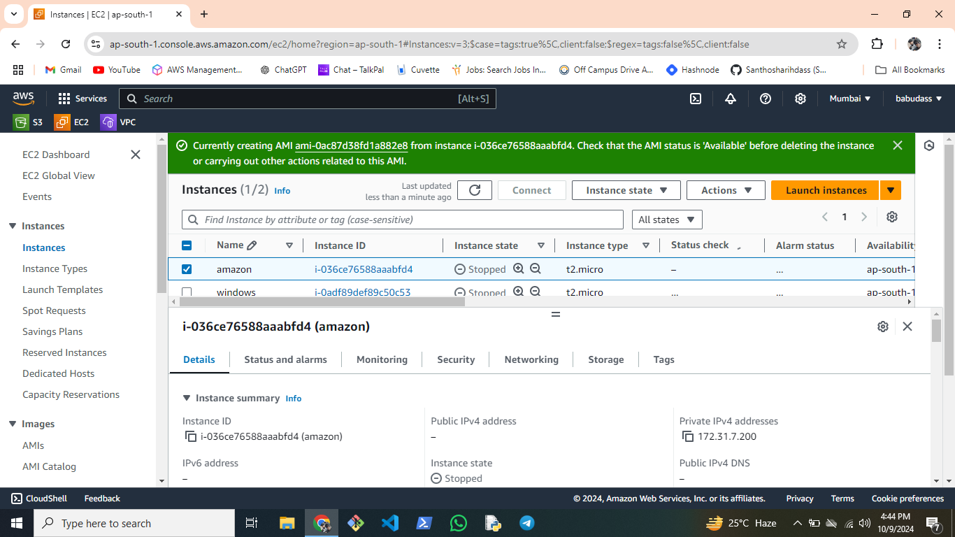 🚀 Day-3:Just Launched a Web Hosting Instance-AMI on AWS! 🚀