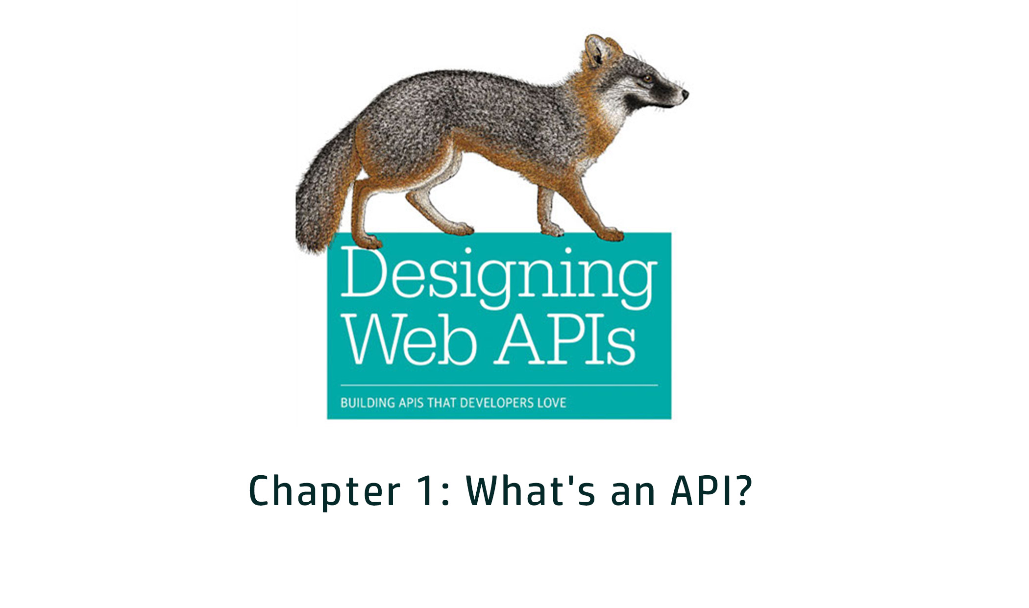 Designing Web APIs: Chapter 1 - What's an API?