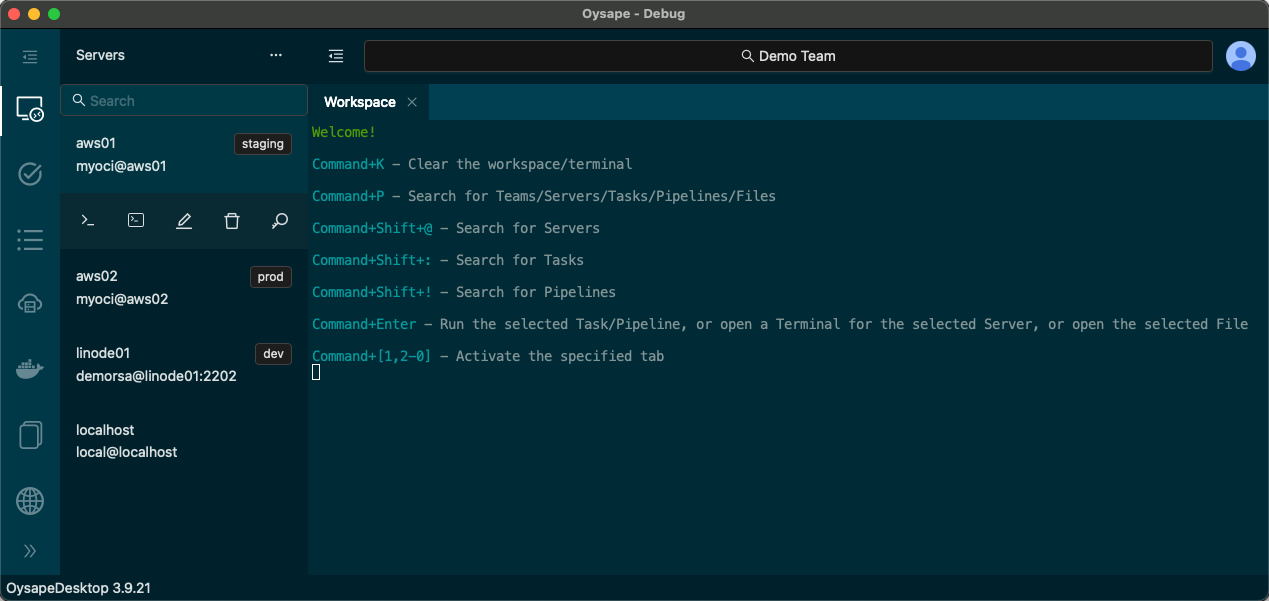 Oysape - SSH Client experience