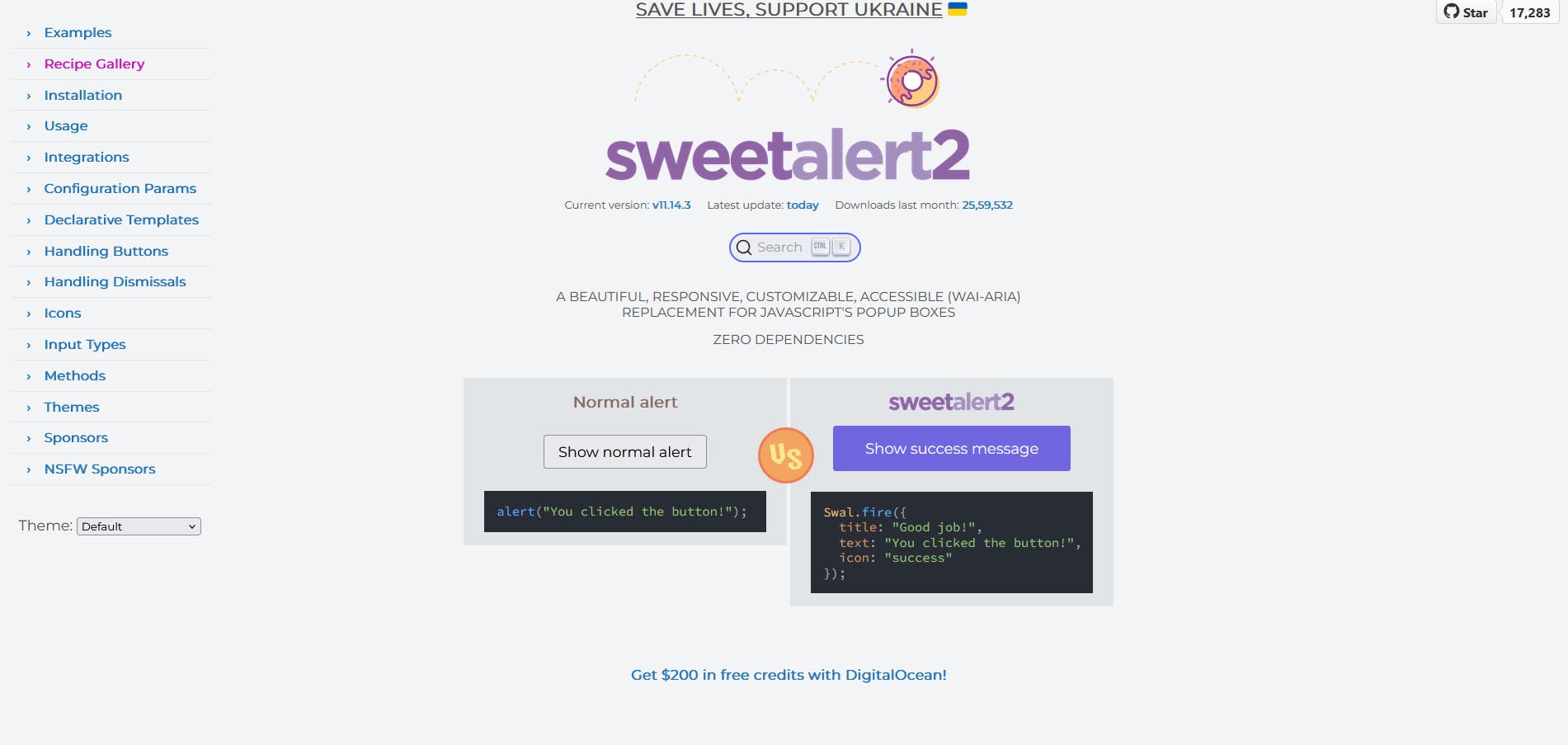 SweetAlert2