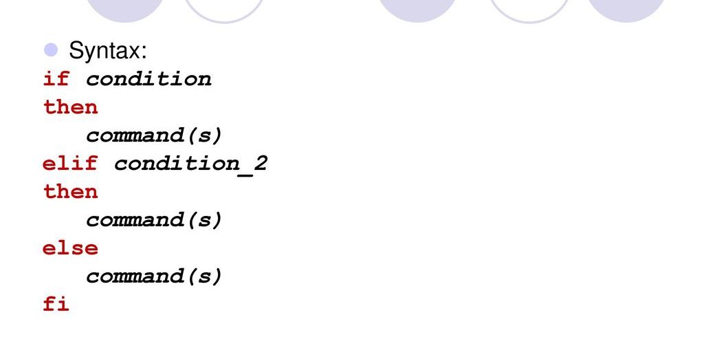 Control Structures in Shell Scripting