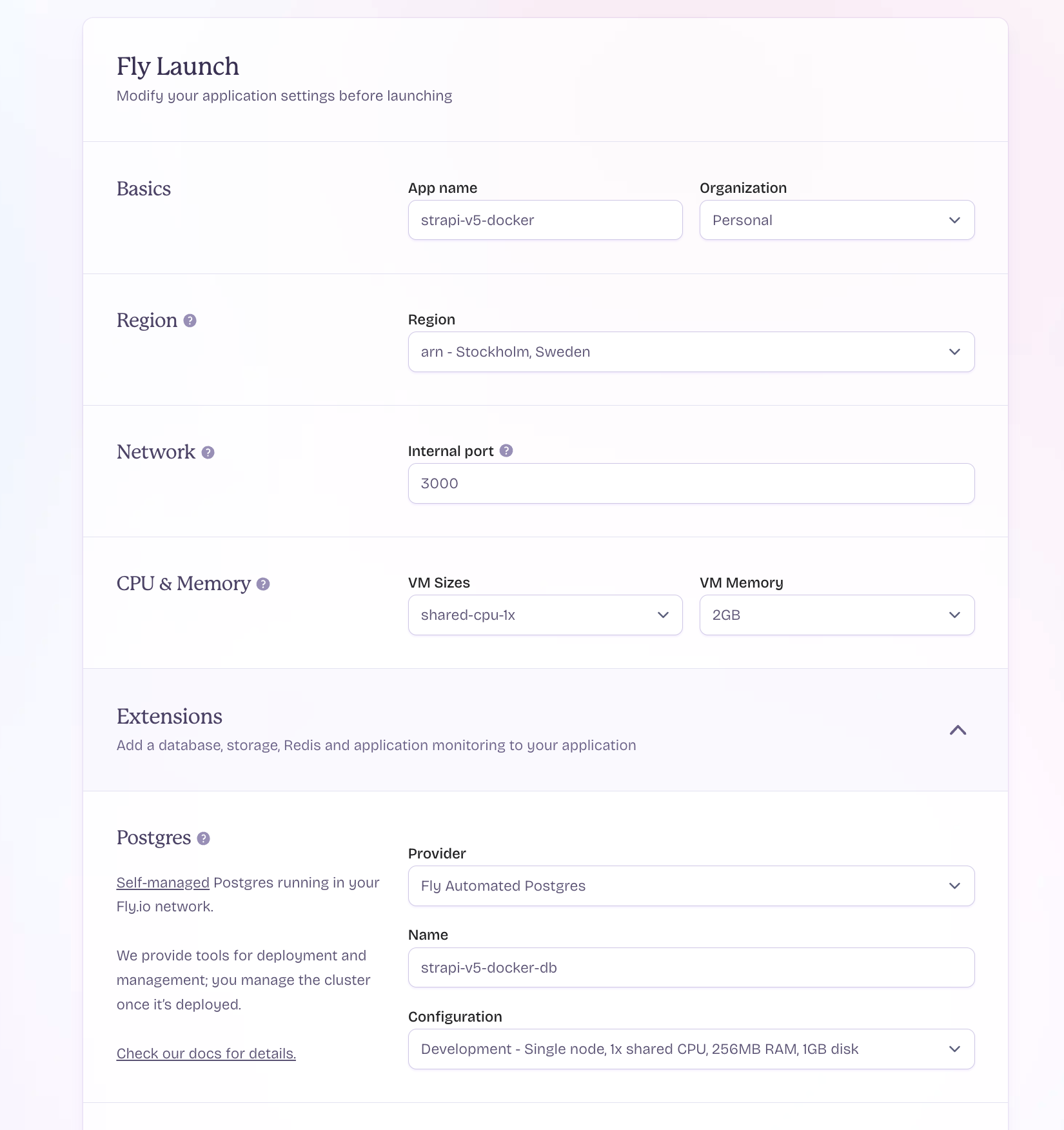 configure your fly.io app to have at least 2GB of memory