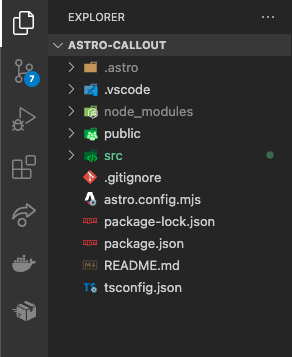 Astro blog template folder structure