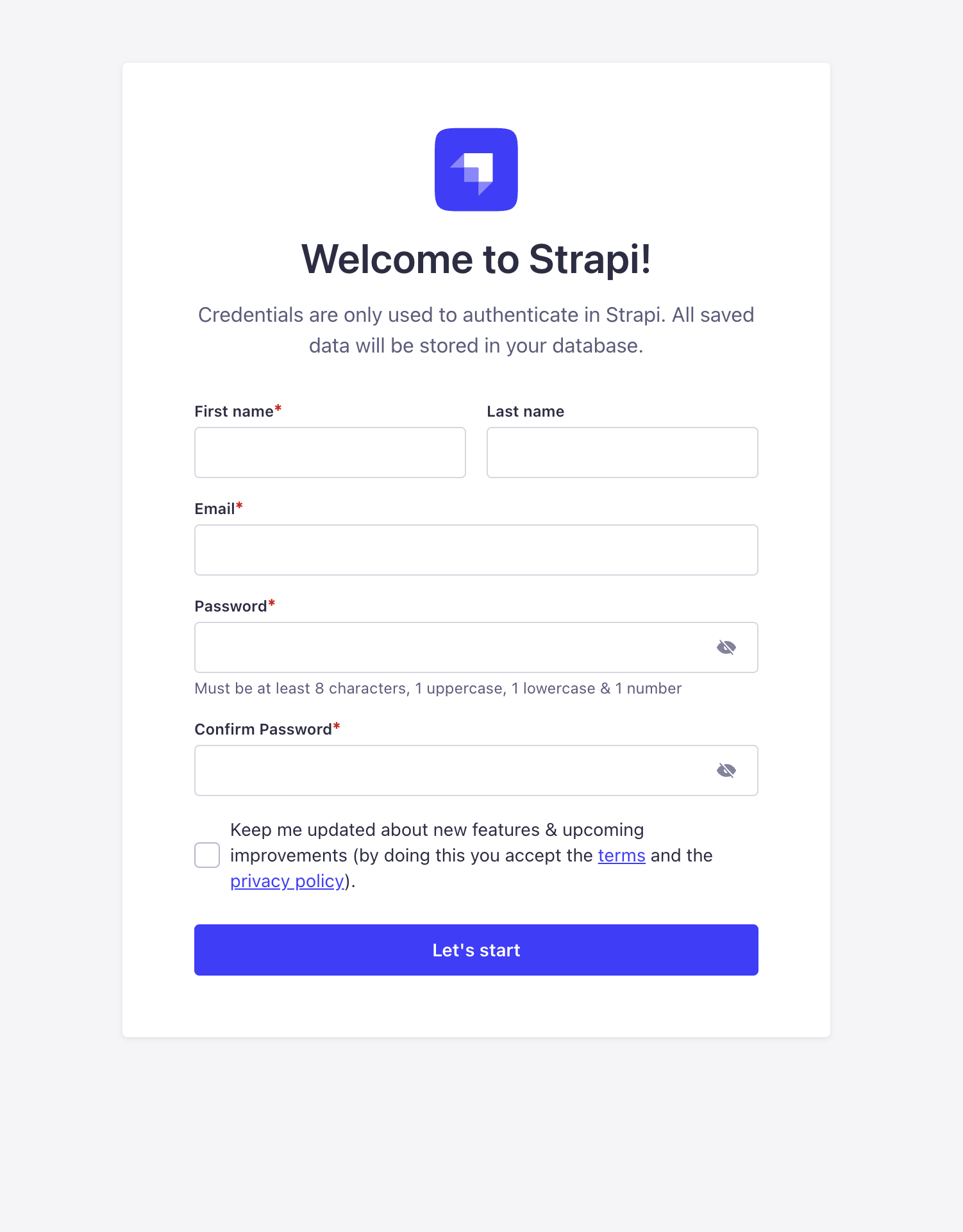 Production Strapi dashboard.