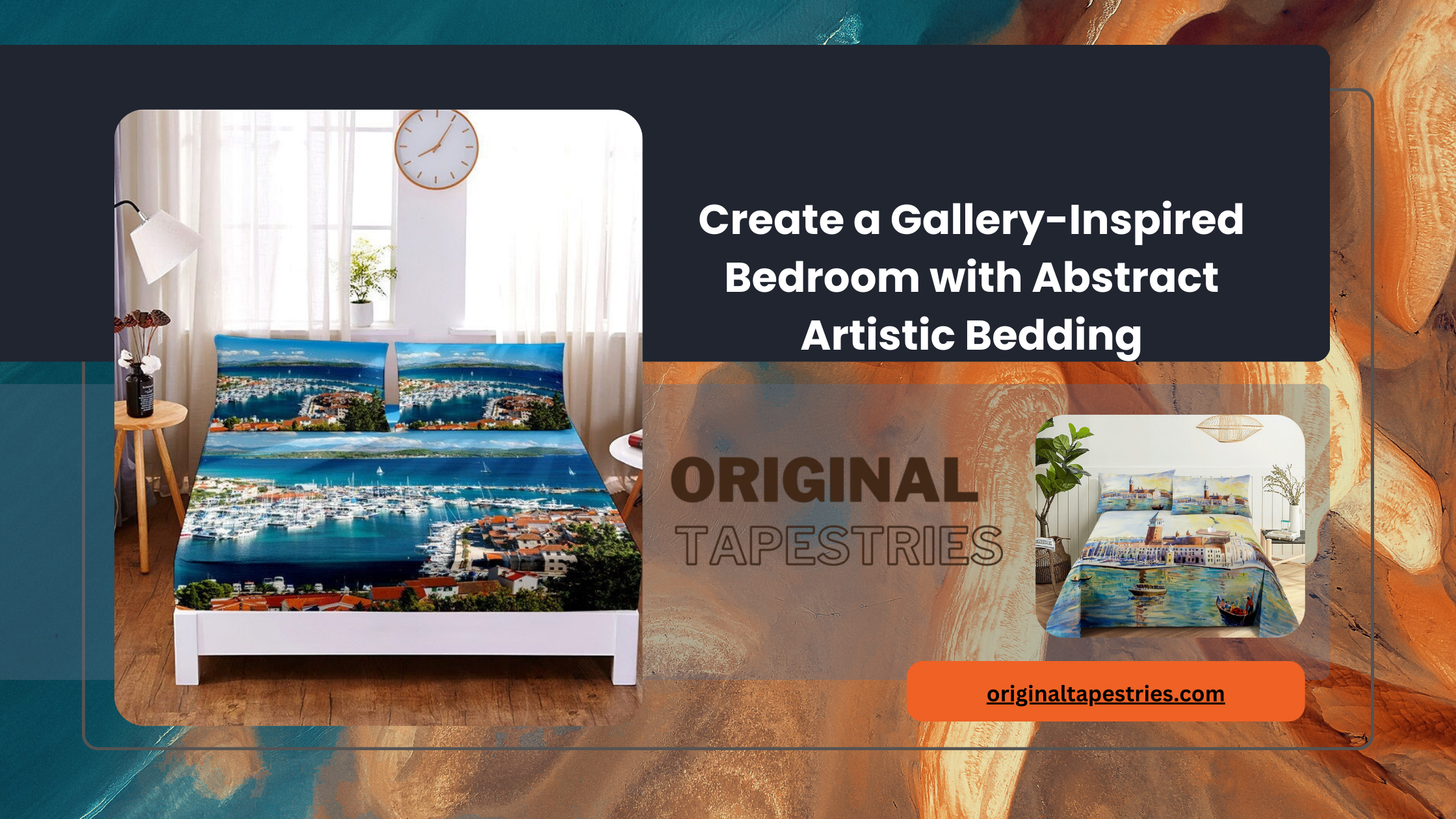 Create a Gallery-Inspired Bedroom with Abstract Artistic Bedding