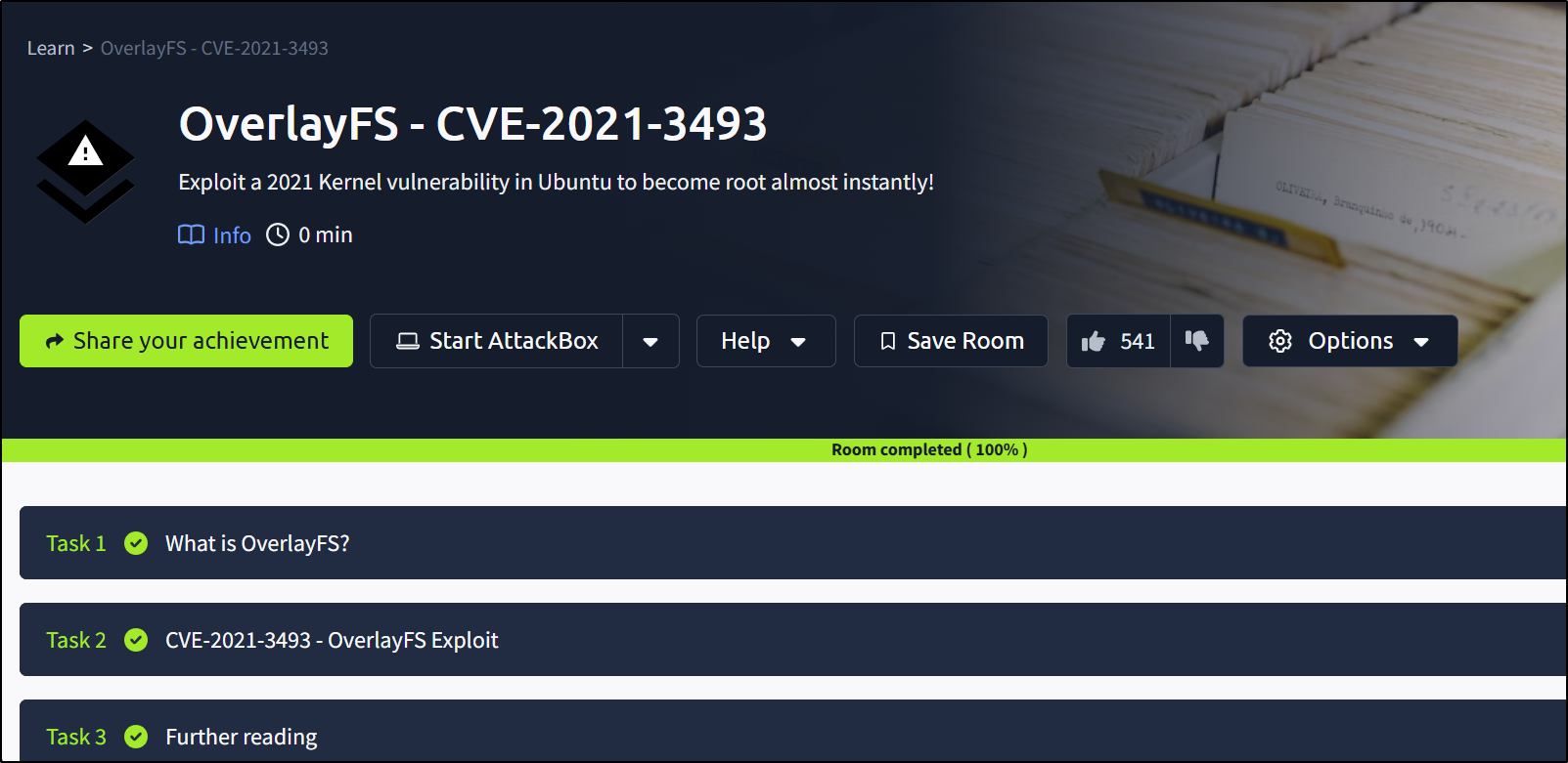 Understand OverlayFS Vulnerability (CVE-2021-3493) in TryHackMe Room