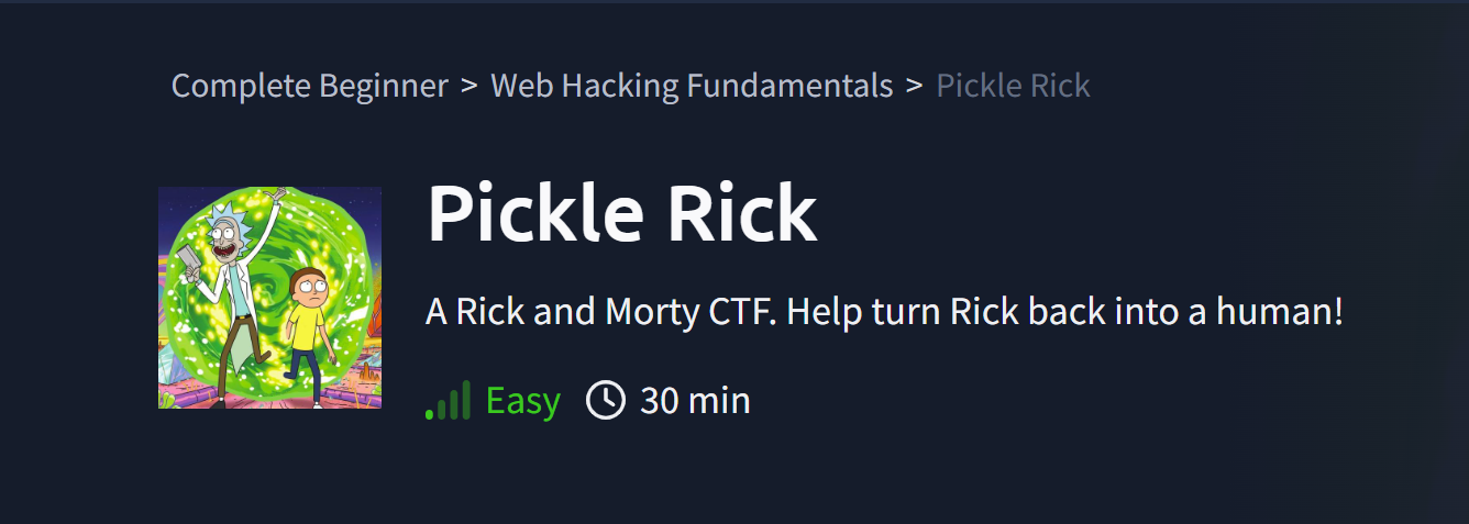 Pickle Rick
A Rick and Morty CTF. Help turn Rick back into a human