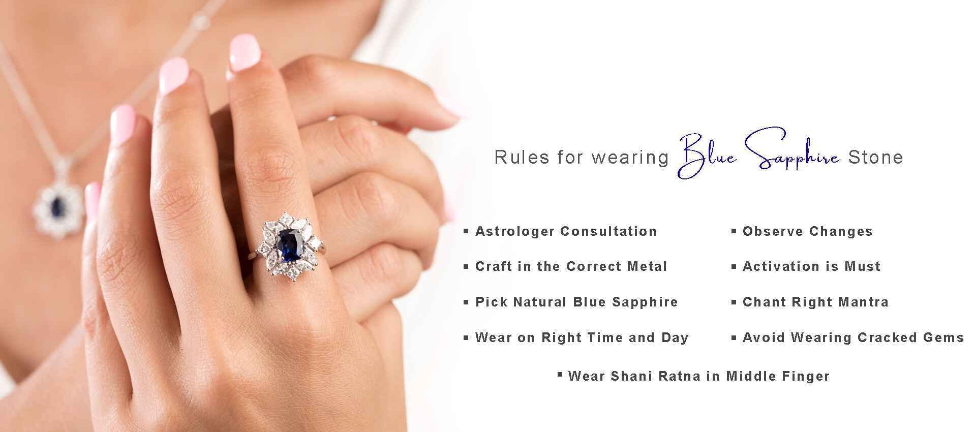 Rules for Wearing Blue Sapphire Stone