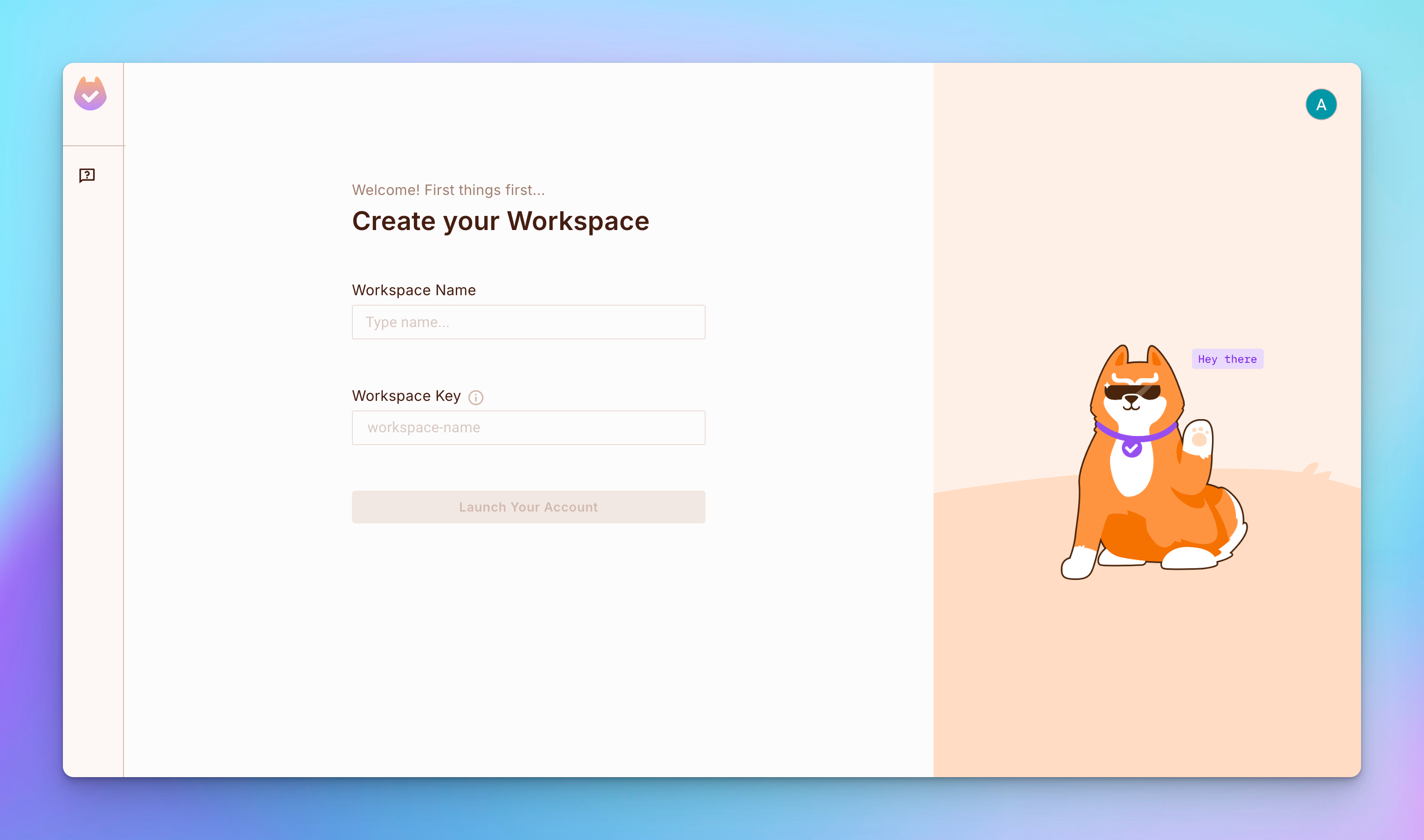 Permit.io - create your workspace page