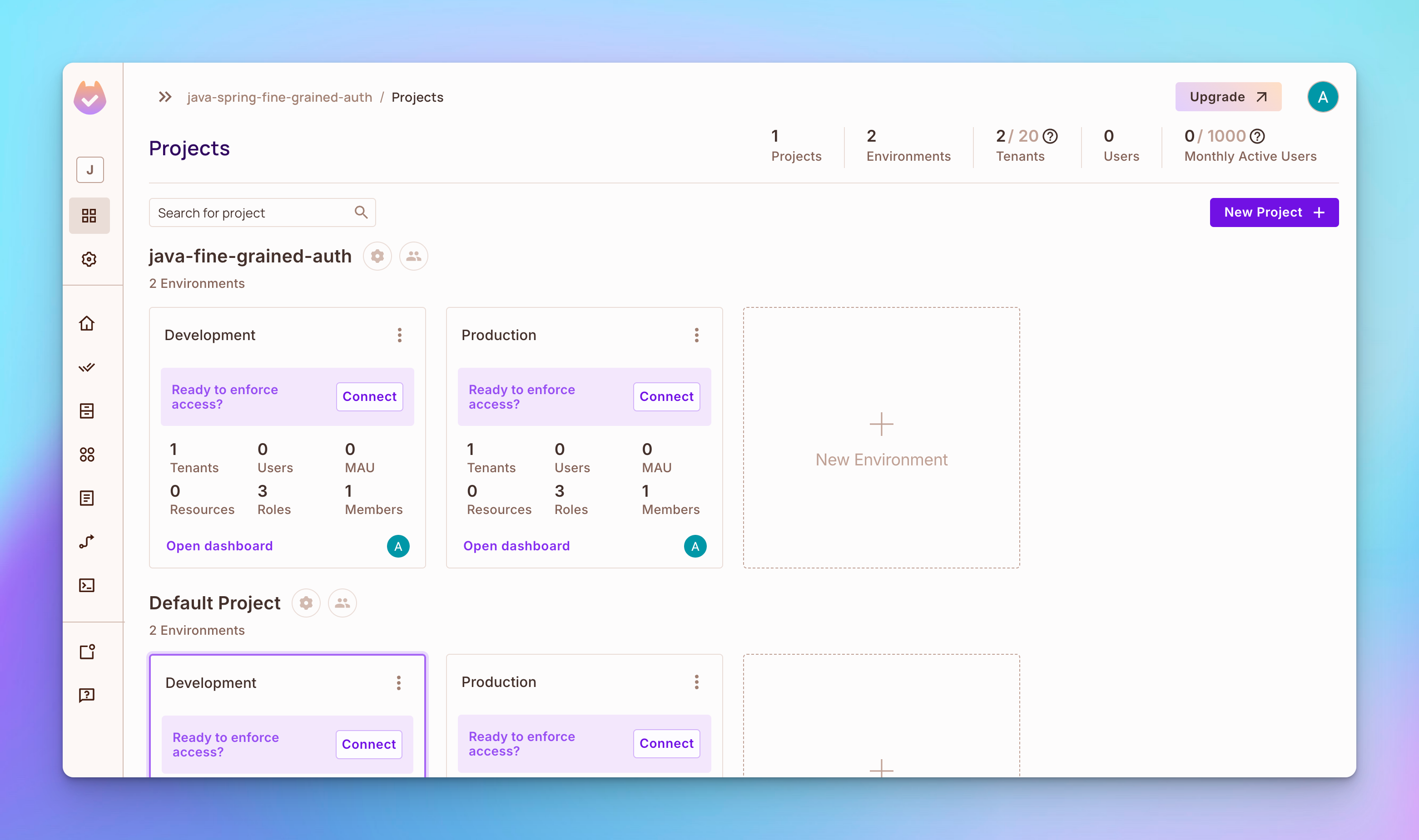 Permit.io - project dashboard