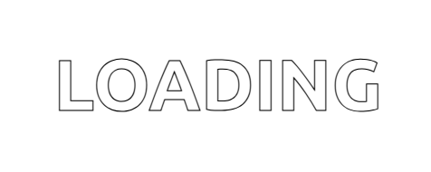 The "loading" text with a black stroke and transparent color