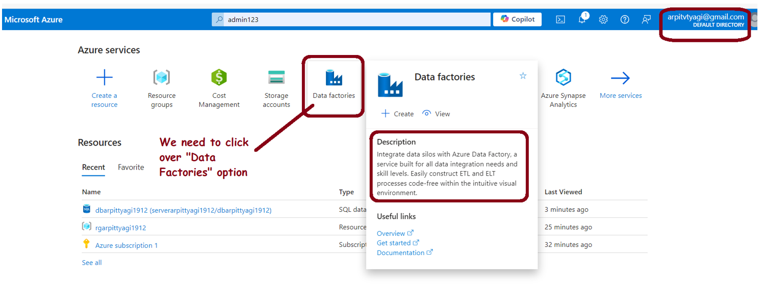 ADF Account Creation