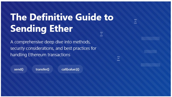 Understanding Ether Transactions: A Deep Dive into Methods, Security, and Best Practices.