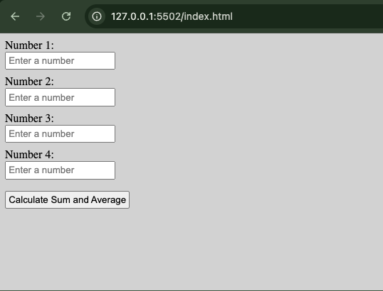 Sum and Average Calculator