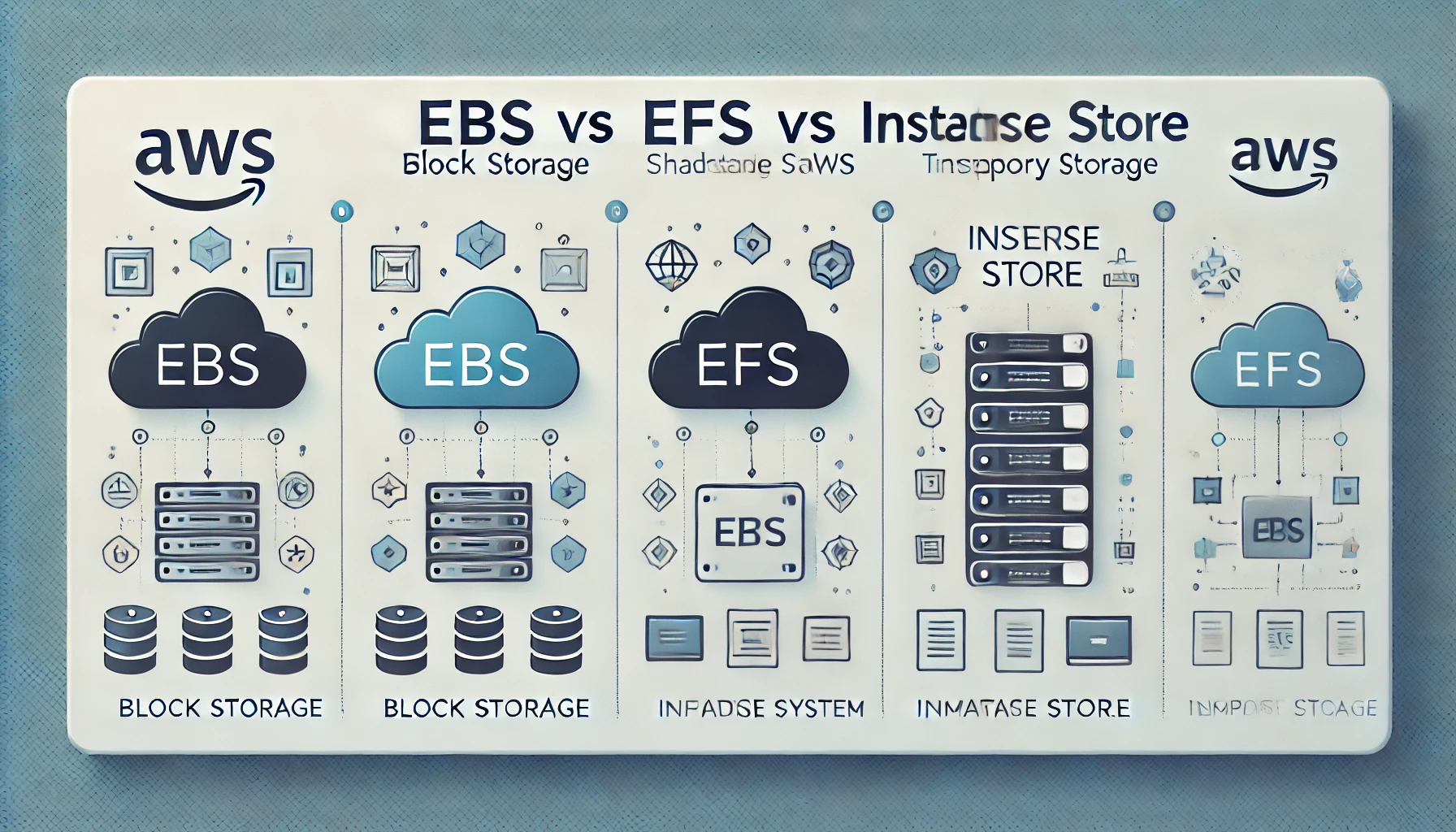 EBS vs EFS vs Instance Store