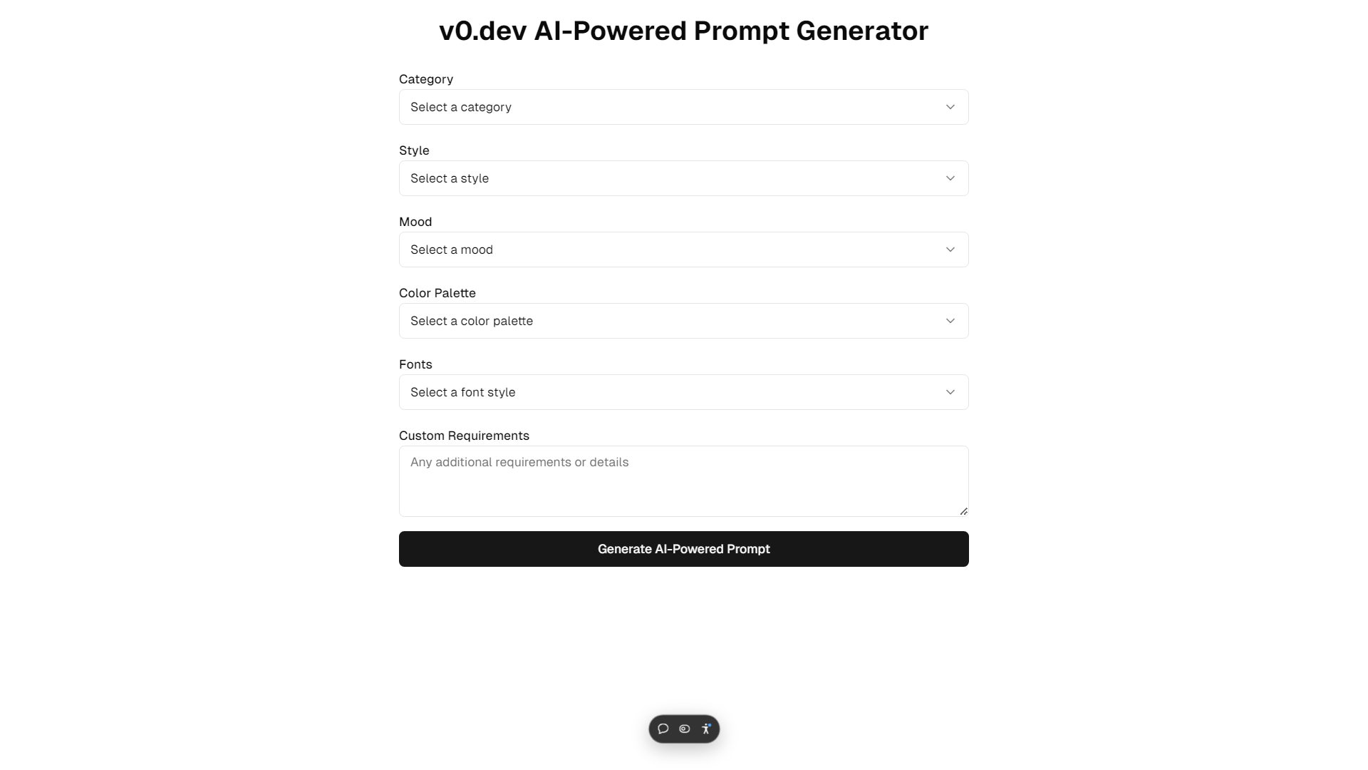 AI Prompt Generation Tool for v0 - Boost Your AI Creations
