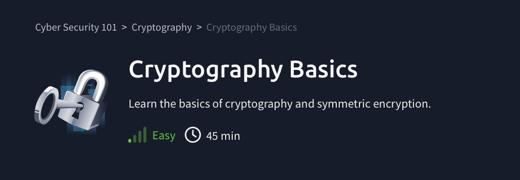 Cryptography: Cryptography Basics (TryHackMe)