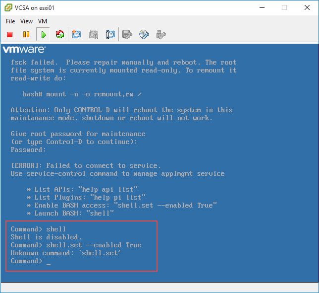 Fig-03 - Prior to this issue both SSH and BASH were enabled