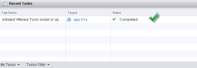 Figure-27 VMware Tools successfully upgraded