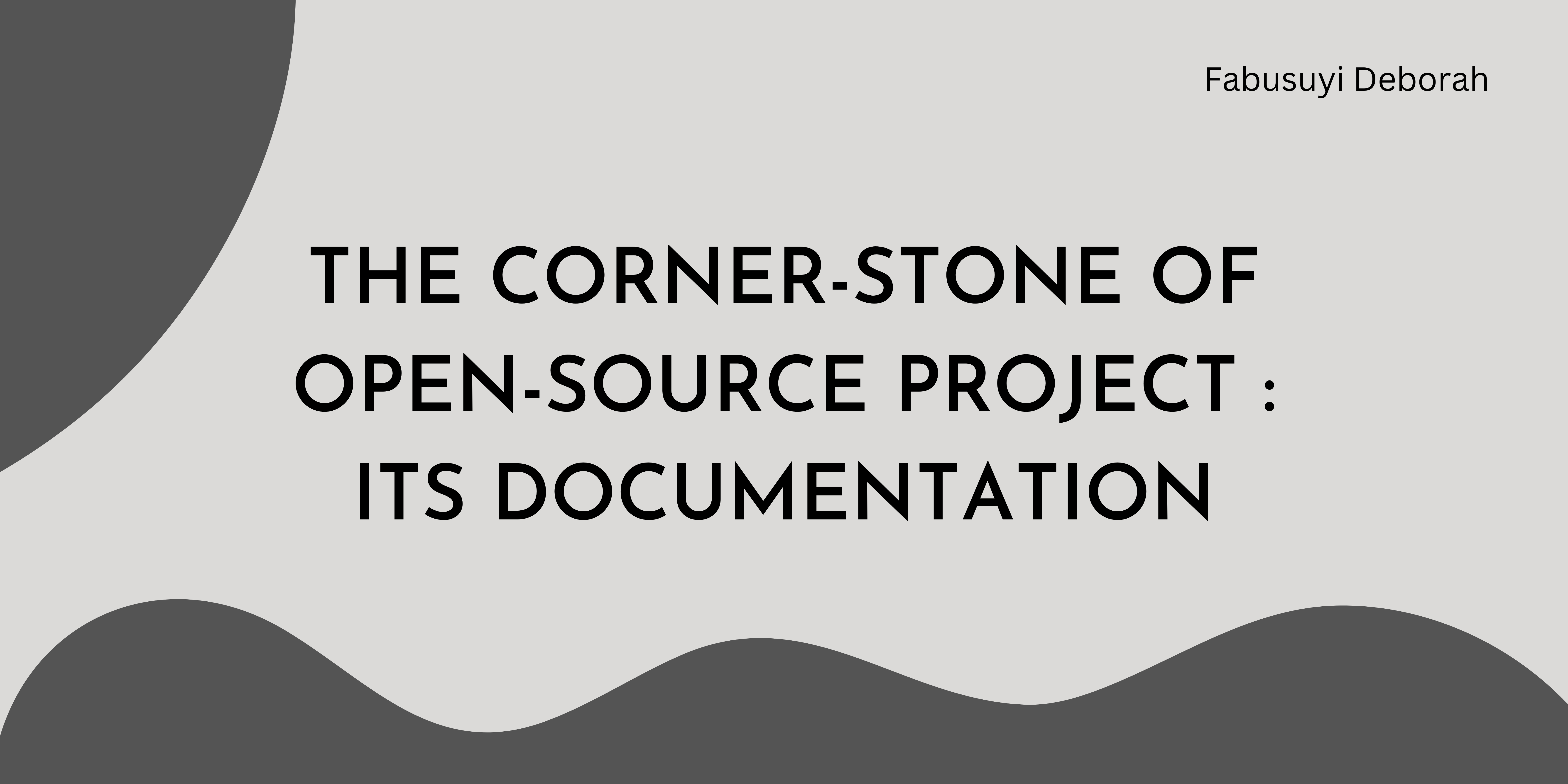 The Corner-stone of Open Source Project : Its Documentation