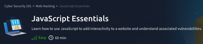 Web Hacking: JavaScript Essentials (TryHackMe)