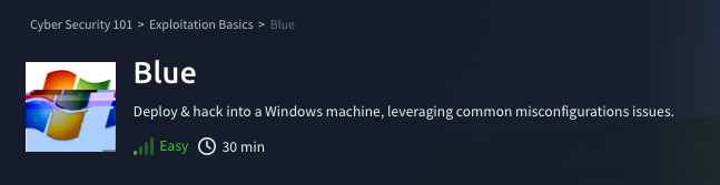 Exploitation Basics: Blue (TryHackMe)