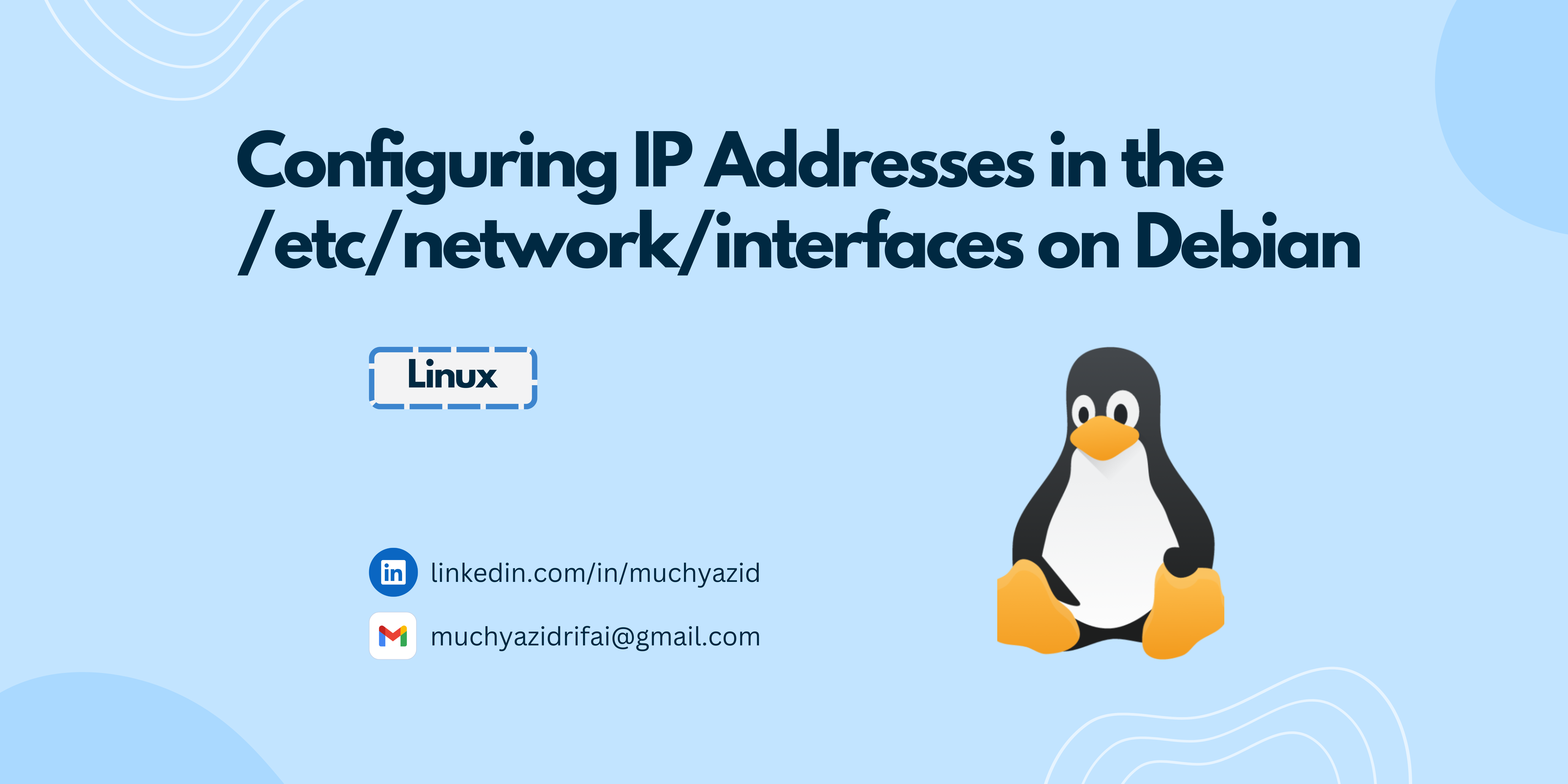 How to Configuring IP Addresses in the /etc/network/interfaces on Debian