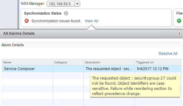 Fix NSX Synchronization issues with PowerNSX