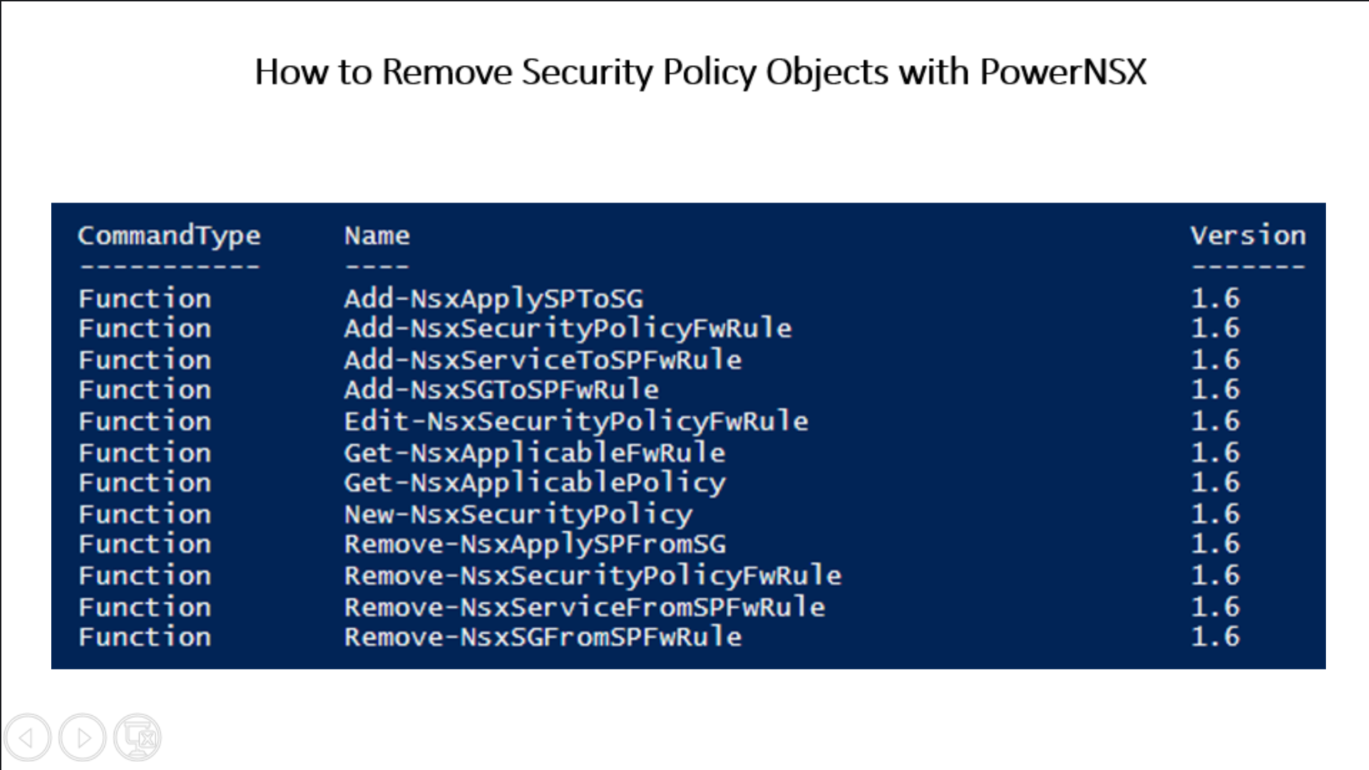 How to Remove NSX Security Policies with Rules using PowerNSX