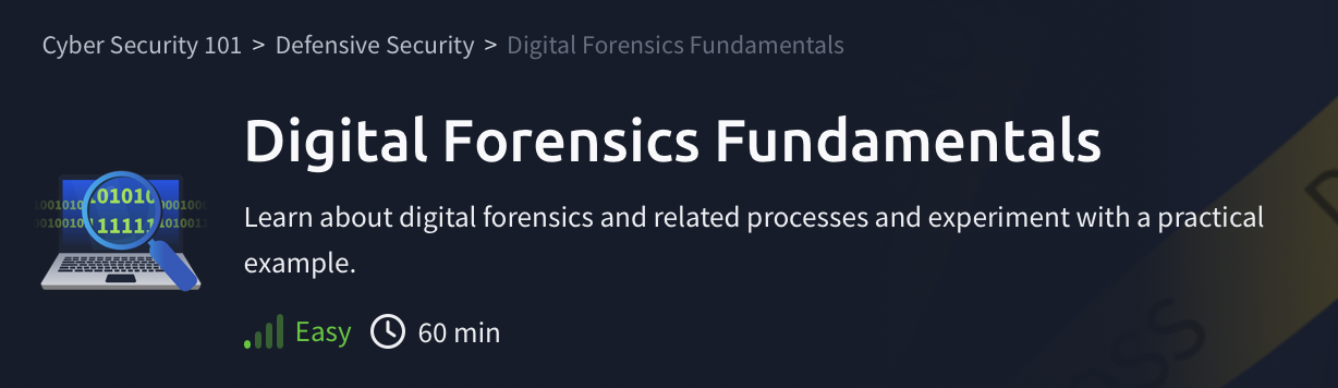 Defensive Security: Digital Forensics Fundamentals (TryHackMe)