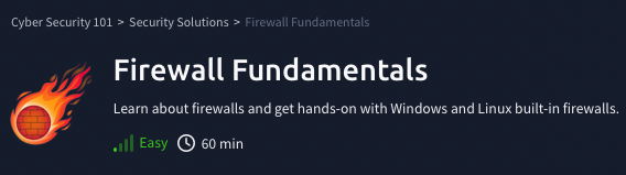 Security Solutions: Firewall Fundamentals (TryHackMe)