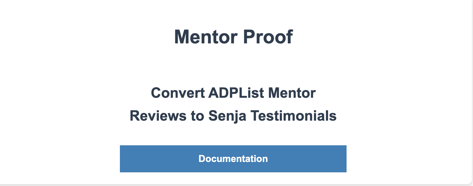 Building a Bridge Between ADPList and Senja