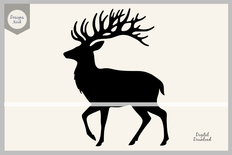 Deer SVG Clipart Silhouette PNG DXF EPS Free