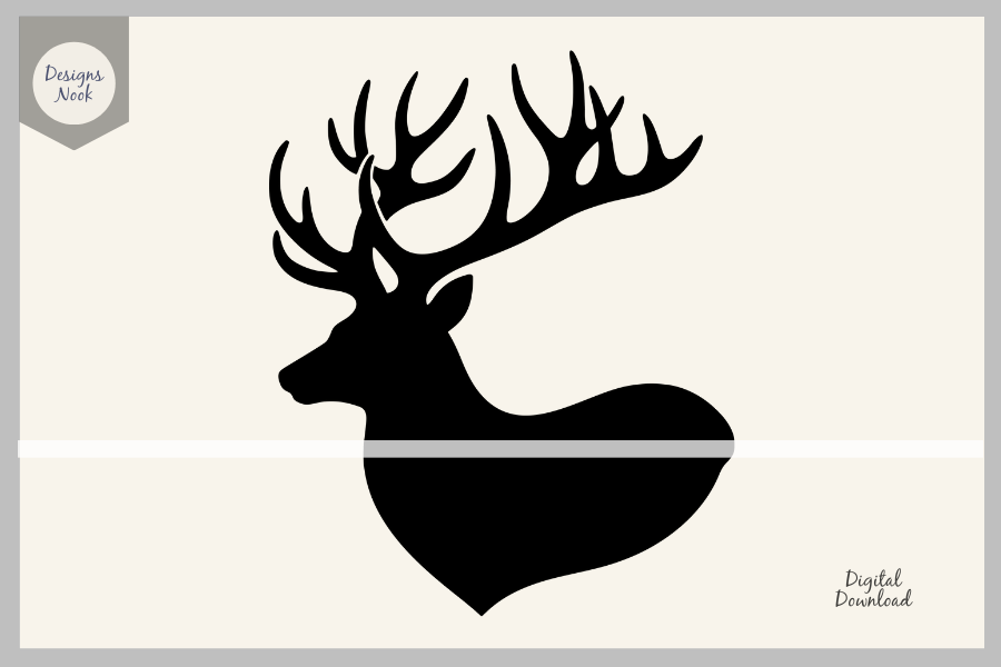 Deer SVG Clipart Silhouette PNG DXF EPS Free