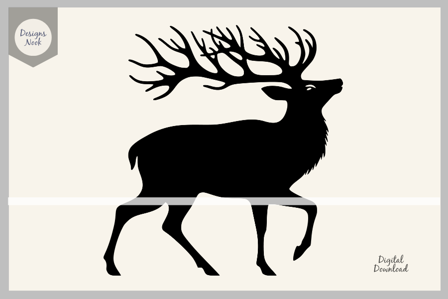 Deer SVG Clipart Silhouette PNG DXF EPS Free