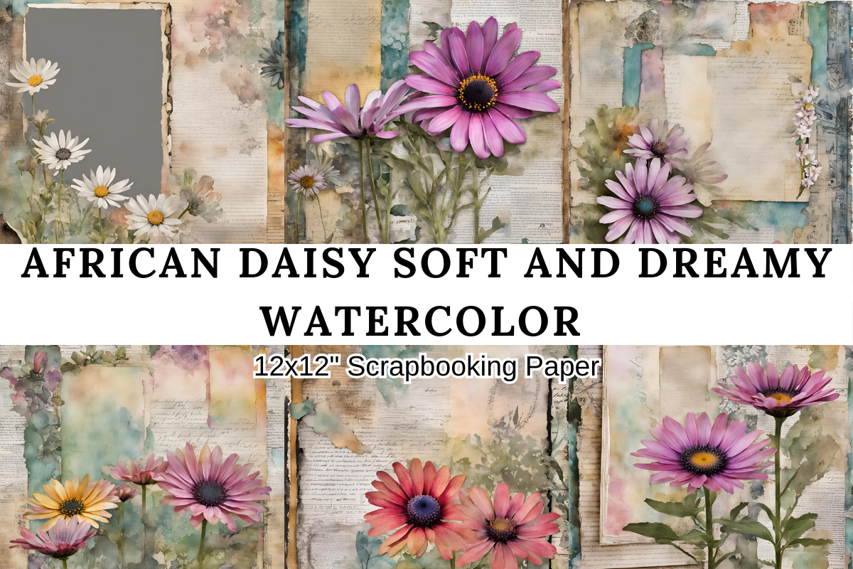 African Daisy Soft and Dreamy Watercolor Free