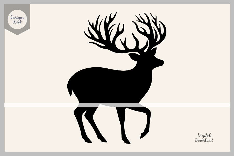 Deer SVG Clipart Silhouette PNG DXF EPS Free