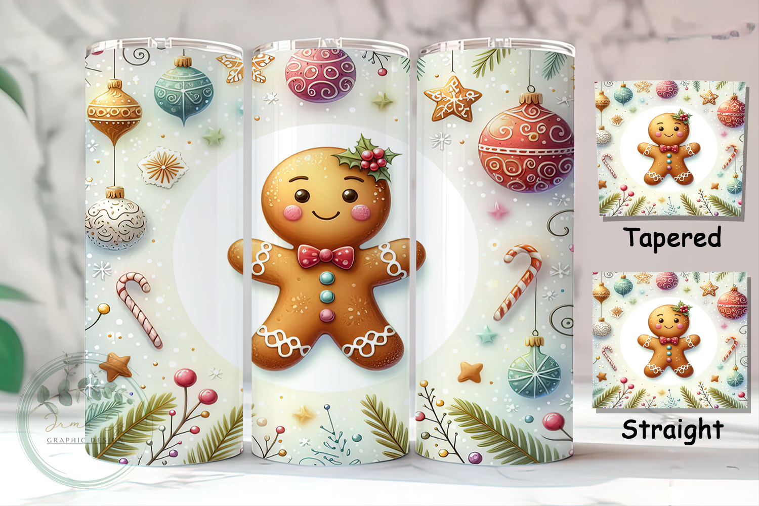 Christmas Gingerbread Tumbler Wrap Free