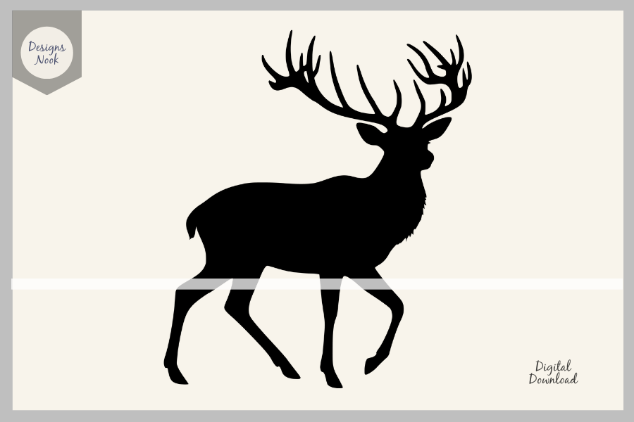 Deer SVG Clipart Silhouette PNG DXF EPS Free