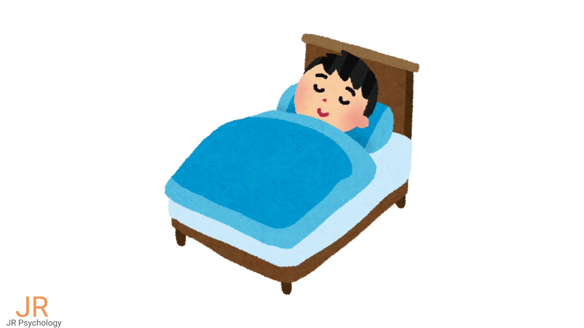 A person sleeping in bed.